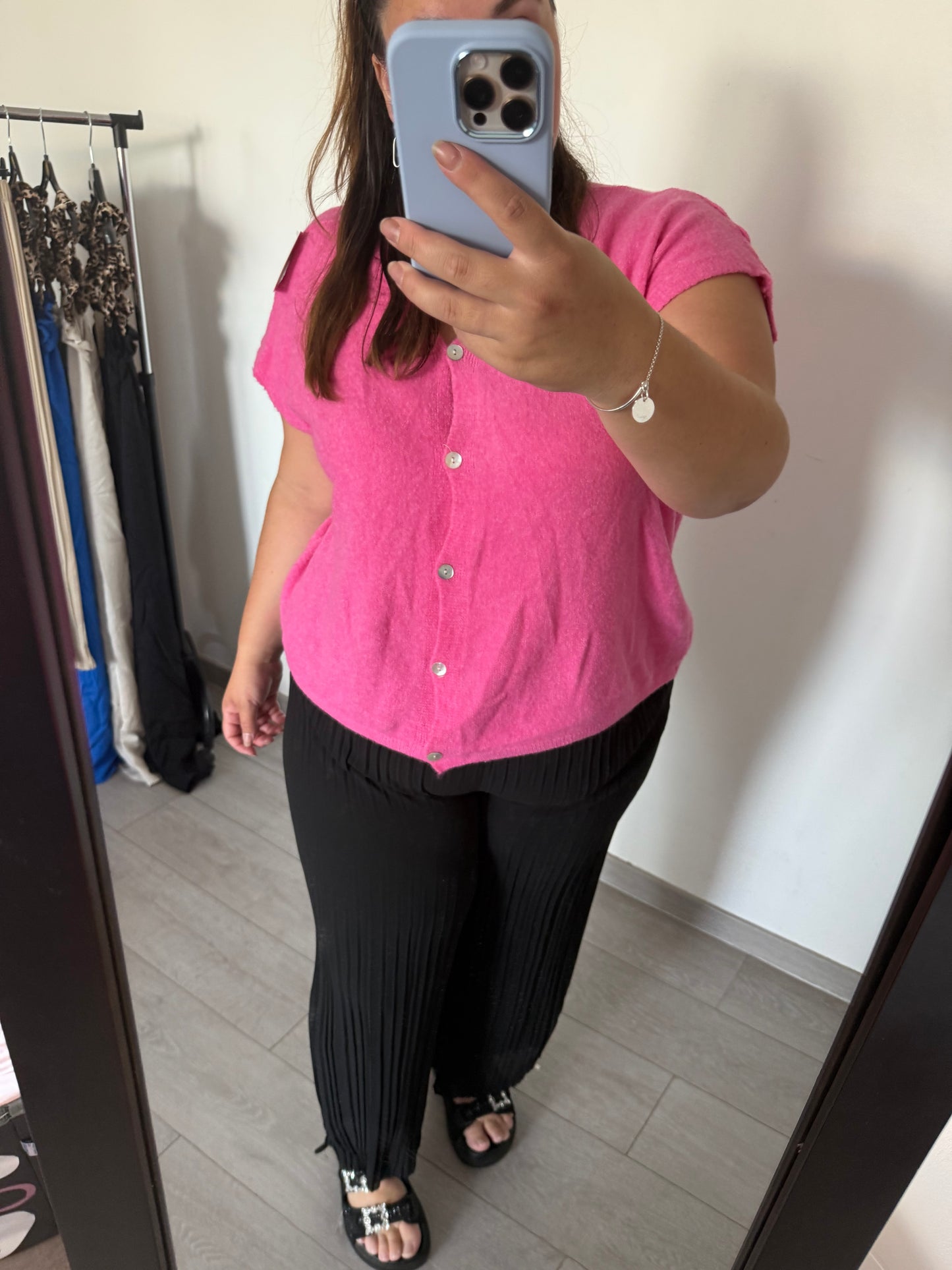 Gilet Léa Fushia