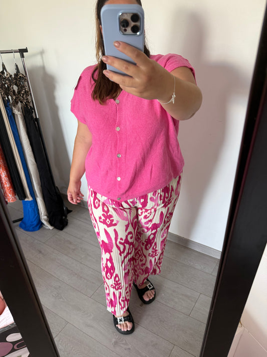 Pantalon Yana Motif Fushia