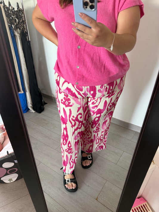Pantalon Yana Motif Fushia