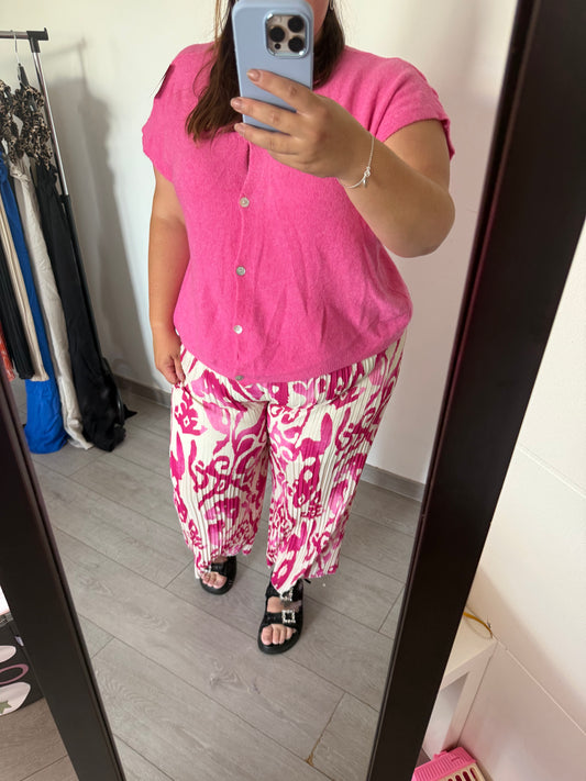 Gilet Léa Fushia